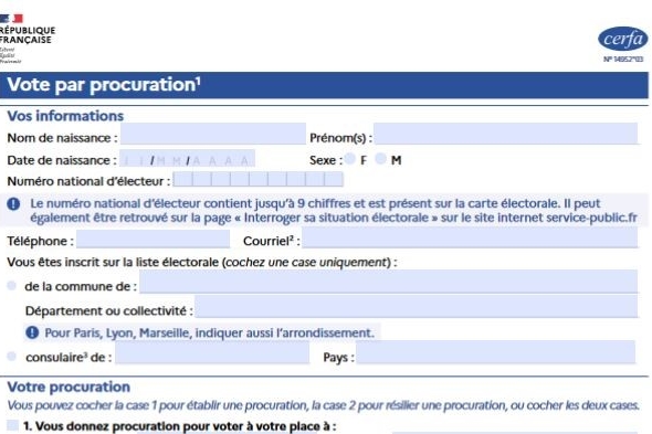 ASPERJOC - AVIS AUX ELECTEURS  DU BUREAU DE VOTE N° 2 LE RIGAUDEL